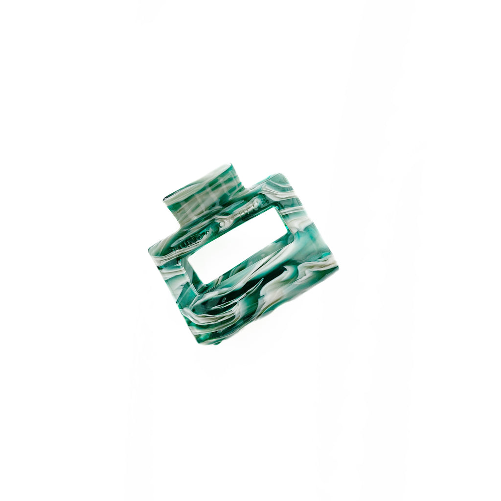 Green Waves Claw Clip